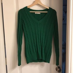 Green knit sweater old navy
